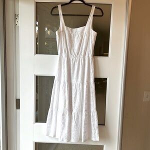 Tommy Hilfiger Sleeveless Eyelet Midi Dress